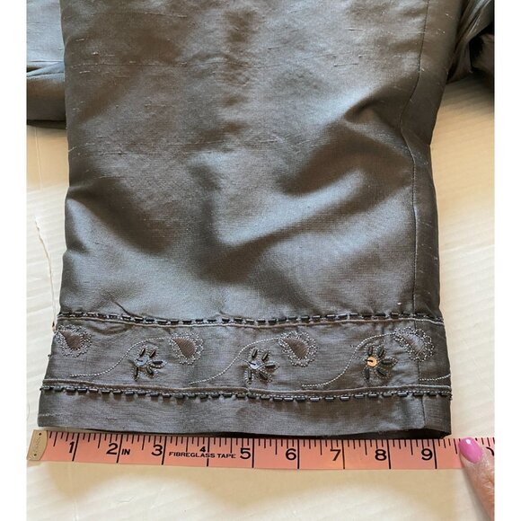 Two-Piece Notations 100% Silk Tank & Pants With Embroidery and Beading Size 1X - Picture 14 of 15